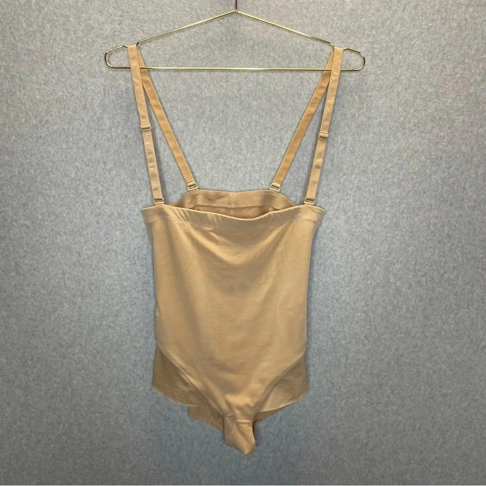 Honeylove Open Bust Super Power Brief in Sand 1X